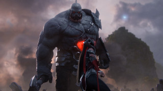 Man suit helmet demon clouds - a giant demon free wallpaper