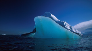 Iceberg ocean sky clouds blue - ice free wallpaper