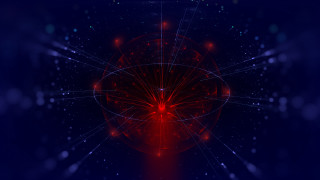 Space aurora fireworks moonlight cityscape - the center of the image free wallpaper