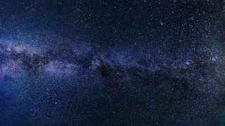 Night sky stars blue horizon - milky free wallpaper