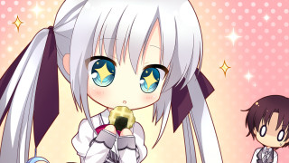 Long white hair blue eyes - blue eyes holding free wallpaper