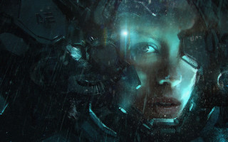 Futuristic astronaut cyberpunk city aurora - a futuristic suit free wallpaper