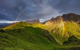 Scotland mountain rainbow nature landscape - a rainbow in the sky free wallpaper