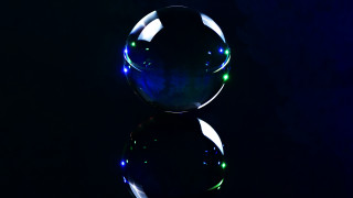 Blue green bubble reflection holography - a reflection of its free wallpaper