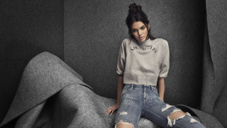 Woman sitting ripped jeans sweater - jeans free wallpaper
