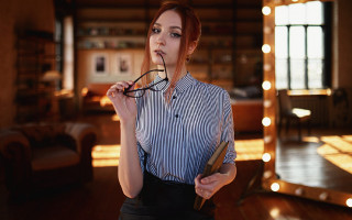 Elina karimova scissors mirror bokeh 2 - glass free wallpaper
