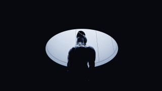 Person round object dark light - round free wallpaper