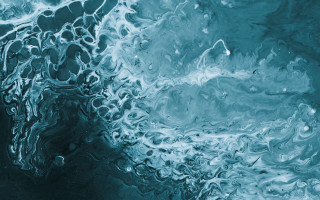 Blue water drops white circle - a white circle in the middle of the image free wallpaper