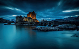 Castle rocky shore gothic bridge - a bridge free wallpaper
