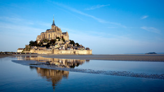 Castle island water blue sky - a small island free wallpaper