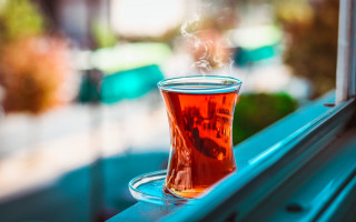 Cup tea window sill street - a window sill free wallpaper