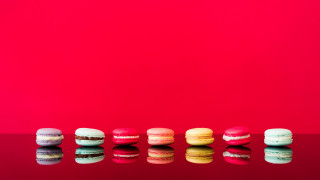 Macaroons red surface food photography - bourgeoi free wallpaper