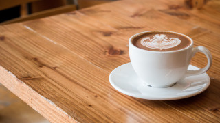 Coffee saucer wooden table leaf 2 - delaunay free wallpaper