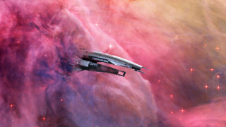 Space ship colorful sky stars - a colorful sky free wallpaper