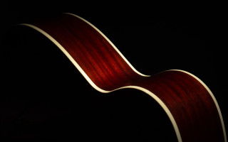 Guitar neck closeup dark light - shallow free wallpaper for desktop
