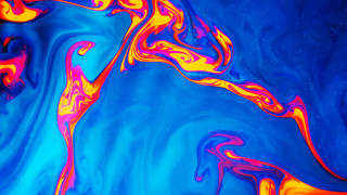 Blue red liquid horse abstract - back side free wallpaper