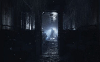 Dark hallway standing people rain - a dark hallway free wallpaper