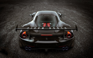 Black sports car red taillight 2 - panfuturism free wallpaper
