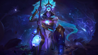Woman sword glowing orb space 2 - orb free wallpaper