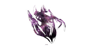 Purple black demon head abstract - bálint kiss free wallpaper