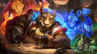 Golden halloween furry fire magic - a painting of a man holding free wallpaper