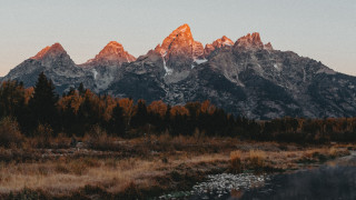 Mountain range river forest sky 2 - a few mountain free wallpaper