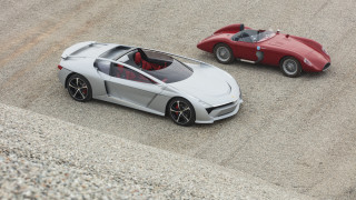 Two cars red silver gravel - the other free wallpaper