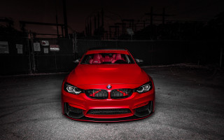 Red car parking lot night 5 - the headlight free wallpaper