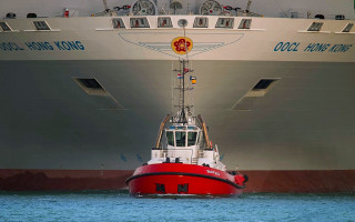 Large boat near ship flag - great free wallpaper