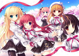 Anime girls long hair bows 22 - long hair and bows free wallpaper