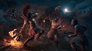 Dark forest torches sword battle - apelle free wallpaper