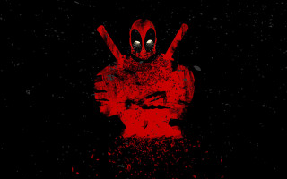 Deadpool red black splatters symbol - a deadpool character free wallpaper