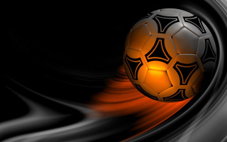 Soccer ball black orange background - alain tasso free wallpaper