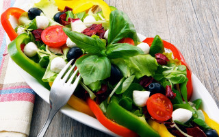 Salad plate fork napkin table - delaunay free wallpaper