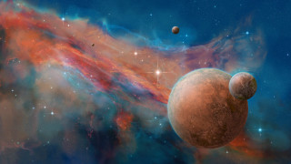 Planet star space art aurora - planet free wallpaper