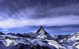 Mountain range snowy peak blue - the top free wallpaper