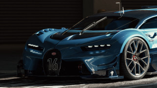Bugatti car parked street dark - hood free wallpaper
