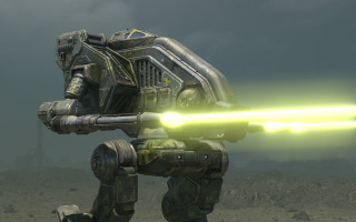 Sci fi robot lasergun greenlight - its hand free wallpaper