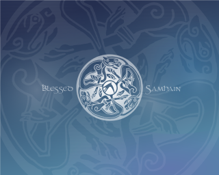 Blue white background circular design - a silk screen free wallpaper