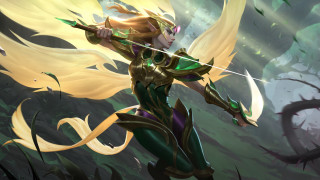 Woman sword green outfit armor - a green outfit holding free wallpaper