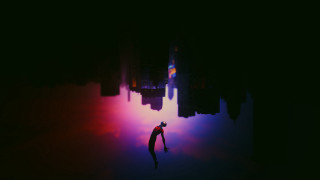 Man city neon sunset skyscraper - filip hodas free wallpaper