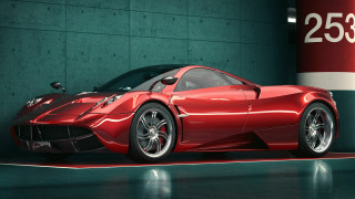 Red sports car garage gas - a red sports car free wallpaper