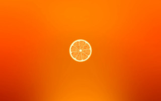 Orange slice minimalist 3d render 3 - a light reflection free wallpaper