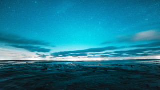 Starry sky beach moon mountains - a sky full free wallpaper