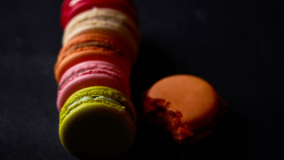 Colorful pastry bite macro food - a bite free wallpaper