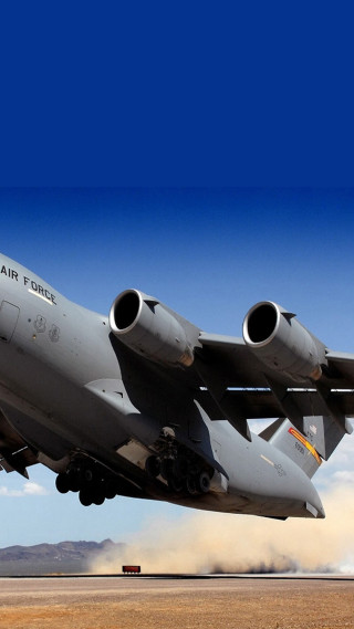 Air force jet desert truck - a detailed matte painting free wallpaper