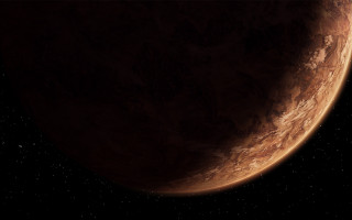 Space brown object stars black - matte painting free wallpaper for desktop