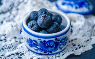 Blueberries lace doily stilllife evaline - evaline ness free wallpaper