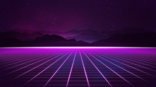 Purple mountains grid starry sky - sky in the background free wallpaper