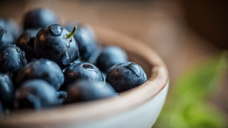Blueberries green leaf blurry bokeh - an gyeon free wallpaper for desktop